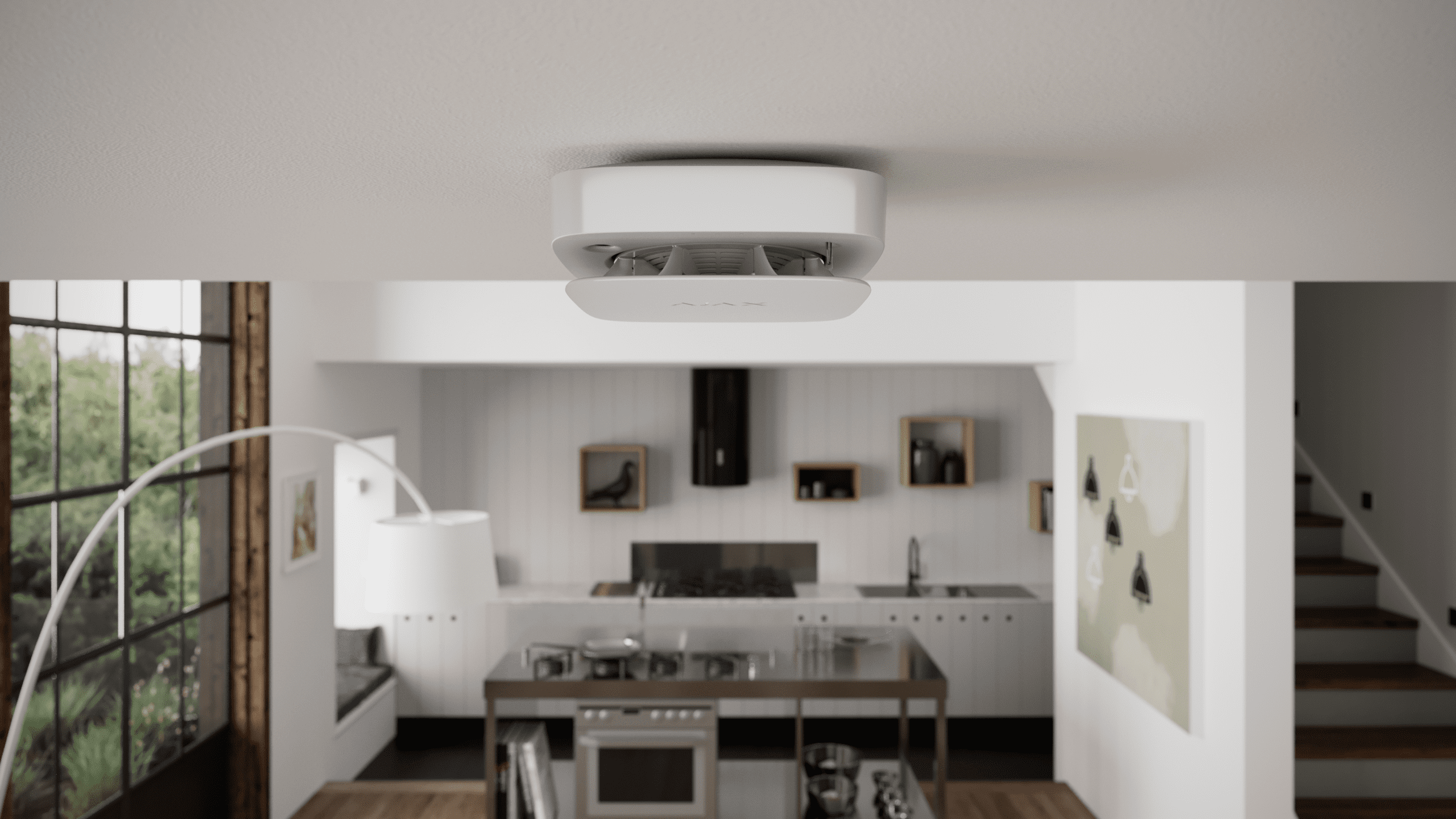 Lifestyle - Ajax FireProtect 2 RB (Heat_Smoke_CO) UL Jeweller - white - kitchen